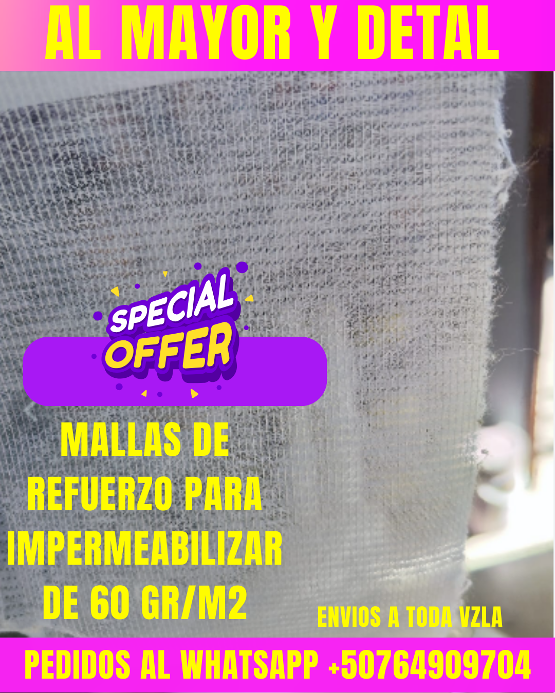 Malla de refuerzo para impermeabilizar de 60 gr/m2 - Imagen 3