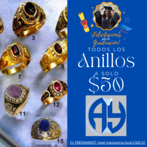 Anillos Para Grado En Plata Ley 950 Auténtica Y Certificada